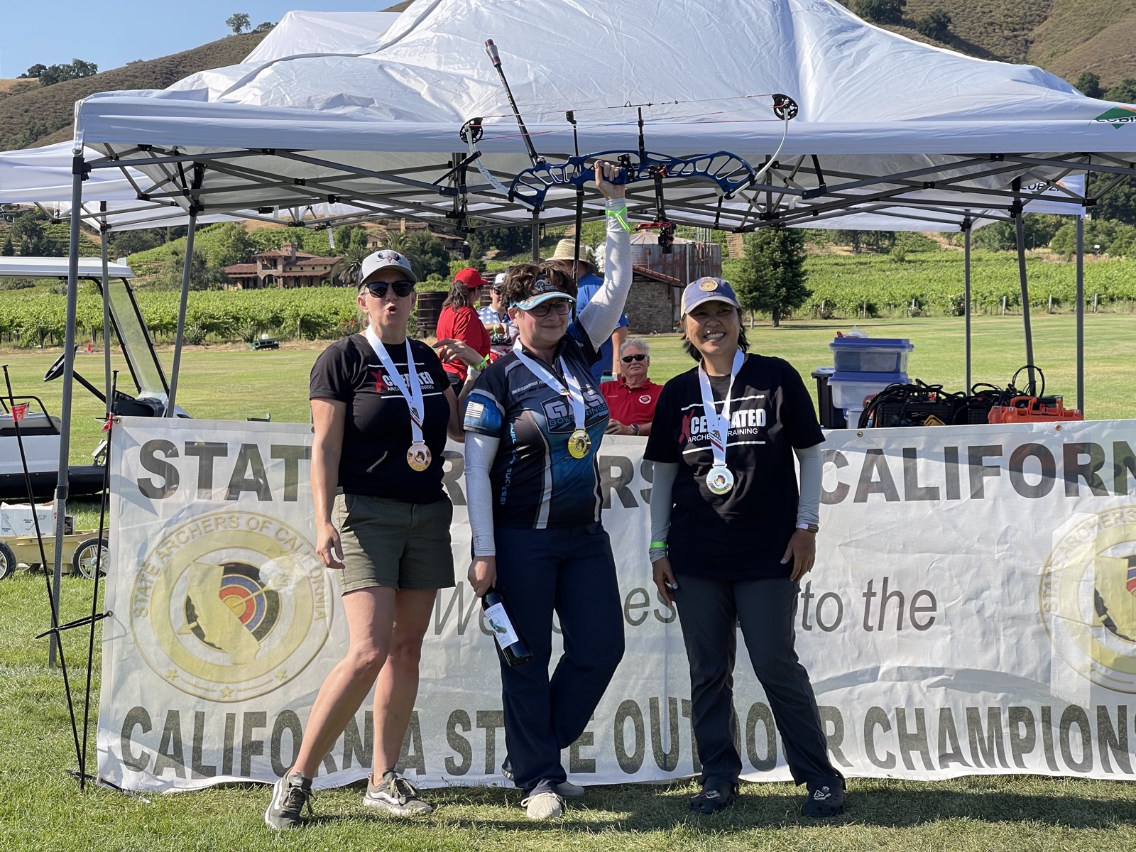 Medalists at the California State Outdoor Archery Championships